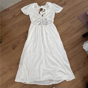 Free People All You Need Is Lace Midi Dress - Ivory